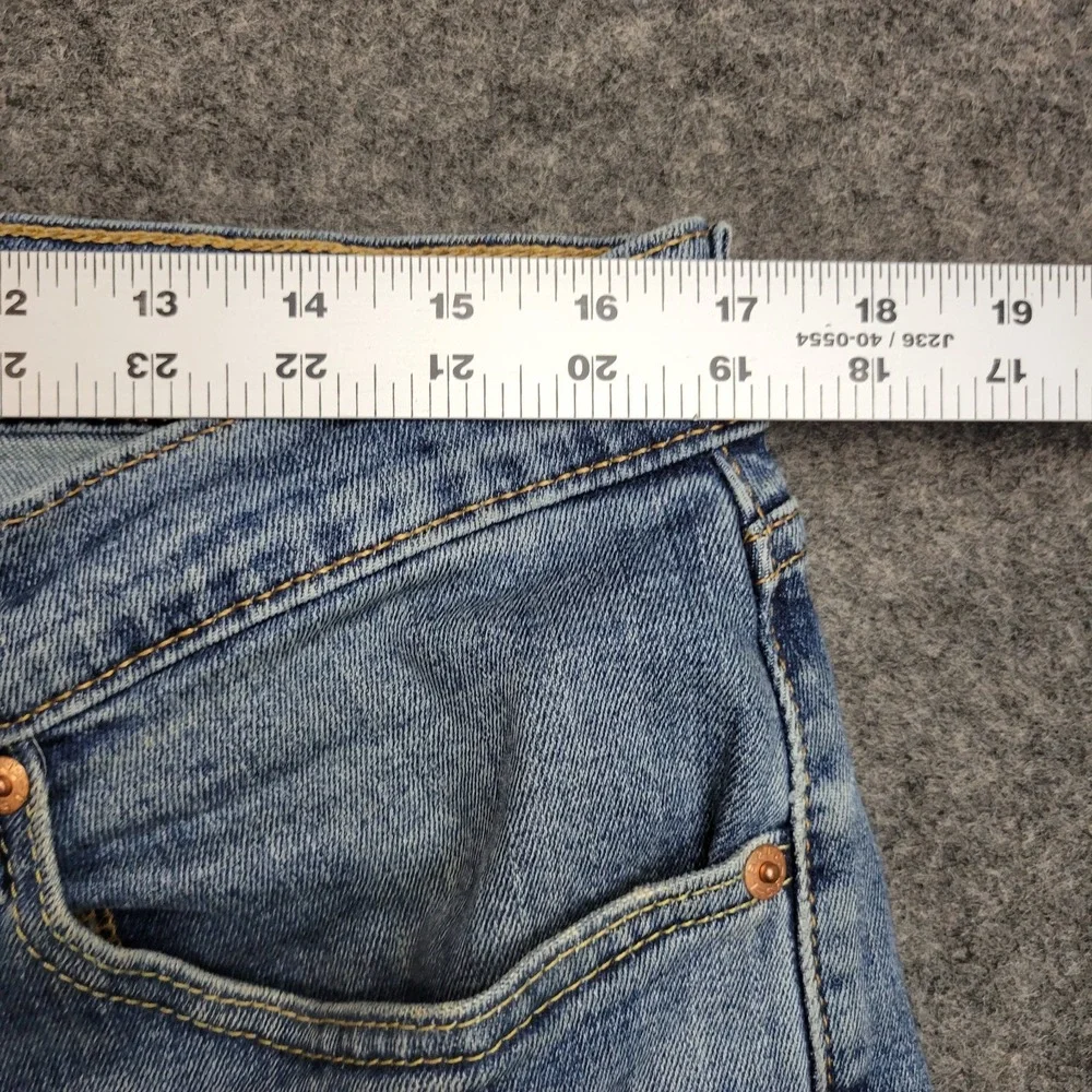 Levis 505Jeans Mens 36x30 Blue Denim Stretch Red Tab Straight Leg Streetwear